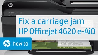 Fixing a Carriage Jam  HP Officejet 4620 eAllinOne Printer  HP [upl. by Nariko]