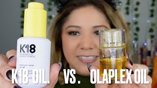 K18 HAIR OIL VS OLAPLEX HAIR OIL  Cual Aceite Es Mejor [upl. by Esli723]