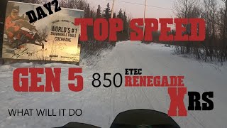 TOP SPEED GEN 5 850 RENEGADE XRS [upl. by Nodla]