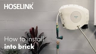 How to install a Hoselink Retractable Hose Reel on to brick [upl. by Tnomyar714]