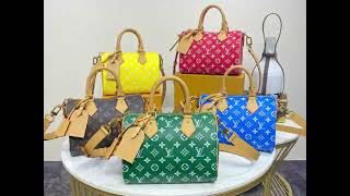 So Amazing LV Speedy P9 Bandouliere 40 amp 25 Red Jaune Mat Green Blue Monogram [upl. by Curnin]