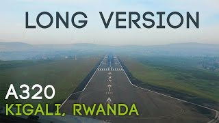 Amazing Pilotview A320 Cockpit Landing In Kigali  LONG VERSION HD [upl. by Janyte]