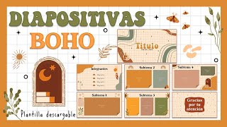 AESTHETIC POWERPOINT CREATIVO I ESTILO BOHO✨ I  FREE TEMPLATE [upl. by Wolram]