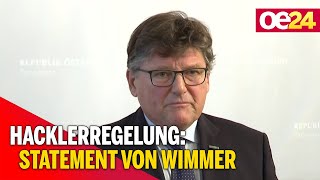 Hacklerregelung Statement von Rainer Wimmer [upl. by Gladwin]