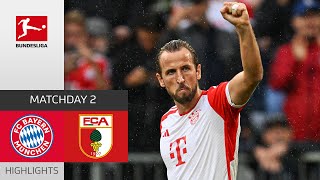 The KaneEffect  Bayern München  FC Augsburg  Highlights  Matchday 2 – Bundesliga 202324 [upl. by Drofnas]