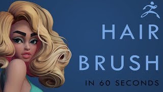 How to make a HAIR BRUSH in Zbrush  60 Second Tutorial [upl. by Aurel]