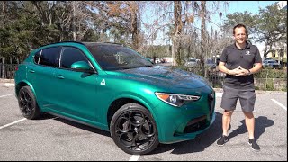 Is the 2023 Alfa Romeo Stelvio Quadrifoglio a better SUV than a Porsche Macan GTS [upl. by Rosy]