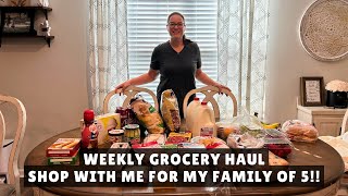 Weekly Grocery Haul  Shop with me and haul for my family of 5 [upl. by Clementas]