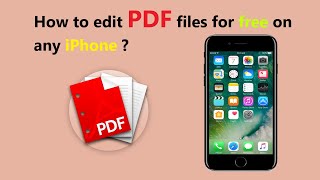 How to edit PDF files for free on any iPhone [upl. by Irec]