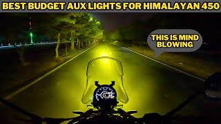 BEST BUDGET AUX LIGHTS FOR HIMALAYAN 450  PERFORMANCE IS UNBELIEVABLE  SUNNYHASPLANS [upl. by Aketal]