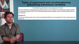 VCE Psychology  Types of Experiment and Counterbalancing [upl. by Locke]