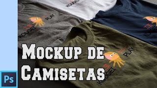 Como hacer Mockups de Camisetas con Photoshop [upl. by Komara]