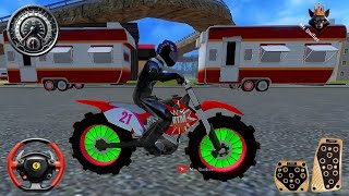 Motocross Dirt Bike Impossible Stunt Android Gameplay  Offroad Outlaws Motorbike Racing Games IOS [upl. by Zennie]