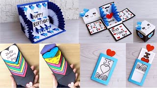 DIY  4 Father’s Day Cards  Happy Fathers Day Cards  Greetings Cards For Father’s Day [upl. by Airasor]