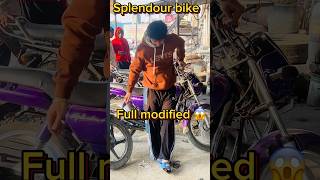 Splendour bike full modified 😱😱  Hf deluxe full modification 😱  vlog modification shorts [upl. by Selemas]