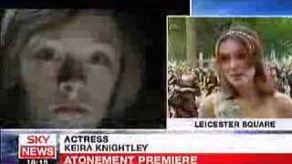 Atonement  Keira Knightley SkyMovies Red Carpet Interview [upl. by Sunderland]