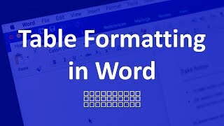 Table formatting in Word  MS Word Tricks [upl. by Nie]