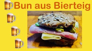 Burger Bun mal anders Aus Bierteig🍺 mit 48Std Kaltgärung 😋 Burger Bun made from beer dough [upl. by Quillan]