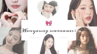 Wonyoungism usernames🌷★°🍓♡•͟͟͞͞💌 aesthetic usernames wonyoung wonnie [upl. by Ackerley408]