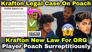 Krafton New Esports Law amp Legal Case On Poaching ORG 😮Without Contract Expire😳Jonny In Lan [upl. by Tsenre127]