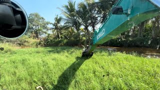 Amphibious excavator canal cleaning 👍👍 [upl. by Laurens]