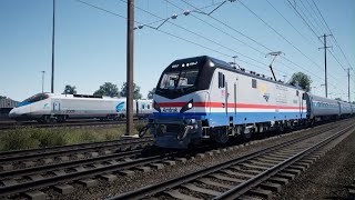 Train Sim World 5 Amtrak Siemens ACS 64 Trenton  New York Penn Station ATC ACSES PS5 Gameplay [upl. by Thorlay]