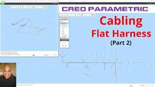 Creo Parametric  Cabling Flat Harness Part 2 [upl. by Cicero729]