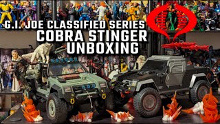 Cobra Stinger amp Driver UNBOXING GI Joe Classified Series [upl. by Neile285]