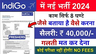 इंडिगो Airlines New Job Vacancy 2024  Latest Job in IndiGo 2024  Apply Online  10thDiploma12th [upl. by Remlap]