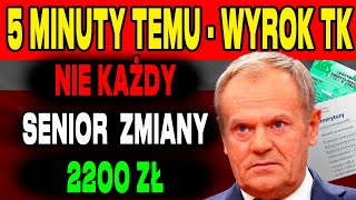 ZUS WYDAŁ WAŻNY KOMUNIKAT NIE KAŻDY SENIOR DOSTANIE 2200 ZŁ 3 LISTOPADA 2024 KOGO TO WYKLUCZENIE [upl. by Reprah]