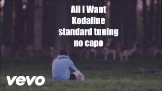 all i want kodaline lyrics and chords [upl. by Emlen320]