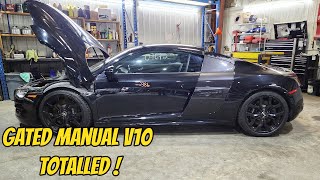 Rare Gated Manual V10 Audi R8 Engine Fire audir8 audir8v10 [upl. by Aryc]