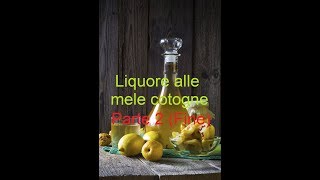 Liquore alle mele cotogne fatto in casa parte 2 Fine [upl. by Idalla]