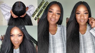 CROCHET BRAIDS  NO INVISIBLE KNOTS NO LEAVE OUT  WATCH ME RECREATE MY MOST POPULAR VID [upl. by Gottlieb66]