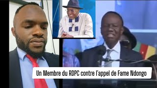 Appel à candidatures de Fame Ndongo à Paul biya critiquer par un militant du RDPC [upl. by Wilonah]