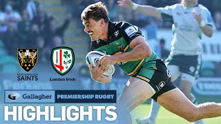 Northampton v London Irish  HIGHLIGHTS  Saints Star in SecondHalf  Gallagher Premiership 202223 [upl. by Nnairda507]