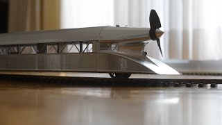 Schienenzeppelin 3D Printed GScale Train Brushless Motor Rail Zeppelin First Test on Rails [upl. by Peggir86]