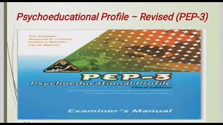 Psychoeducational Profile PEP PEP3 educationaltools autism [upl. by Nadual]