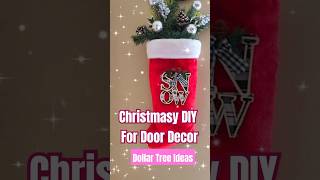 Christmas Door Decor ✨️ Dollar Tree DIYs Crafts [upl. by Zoeller]