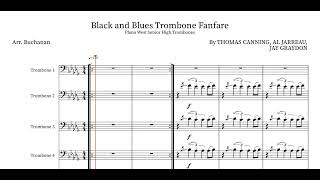 Black and Blues  Full Trombone Transcription [upl. by Tilney]