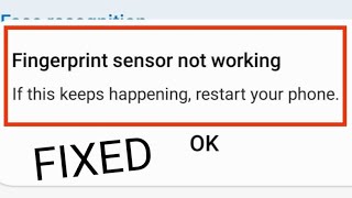 Fingerprint Sensor Not Working if they keep happening restart phone Solved [upl. by Reg198]