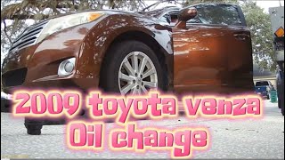 2009 toyota venza oil change [upl. by Anniroc501]