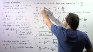 RC Circuits and Discharging Capacitors with Equation Derivations [upl. by Braca]