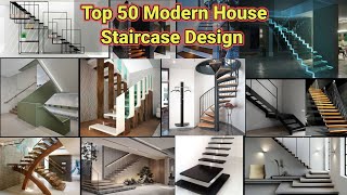 Top 50 modern home staircase design  creative stair decor ideas  modern stair styles [upl. by Eessej582]