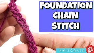 How To Crochet A Foundation Chain Stitch  For Beginners [upl. by Katrinka]