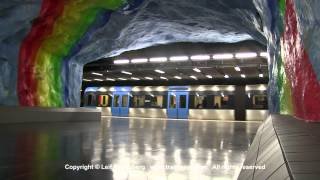 SL Tunnelbana  Metro at Stadion station Stockholm [upl. by Yacano]