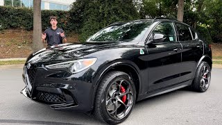 The 2022 Alfa Romeo Stelvio Quadrifoglio is a Track Weapon Grocery Getter [upl. by Fillbert]