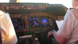 Cockpit View 747 Landing ANC [upl. by Yruok]