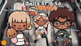 family trip to CANADA 🇨🇦🎃 ‧₊˚ ☆  VOICED 📢  Toca Boca Family Roleplay [upl. by Lewan]