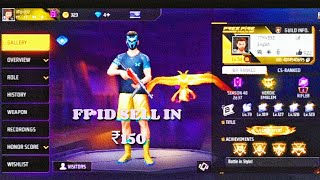 MY FREE FIRE ID SELL FOR 150 ₹ 🤑🤑 bhai Jisko bhi chahie bhai Instagram per message karo comment Mein [upl. by Oglesby]